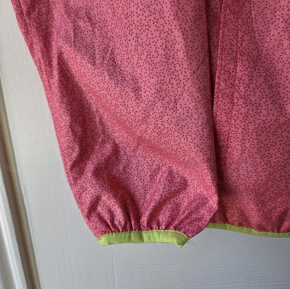 Columbia Girls Jacket L Omni-Wick Pink and Lime Green Windbreaker
